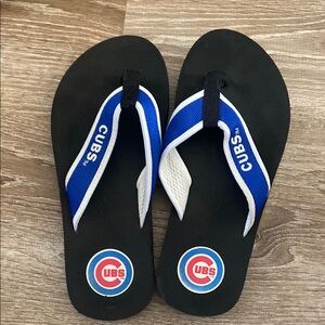 Cubs Flip Flops in Black and Blue